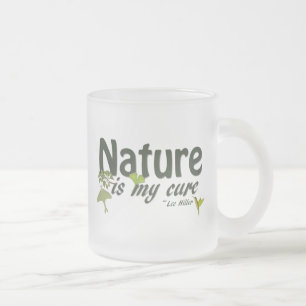 Mug en Verre Frosted Citation La Nature Est Mon Re