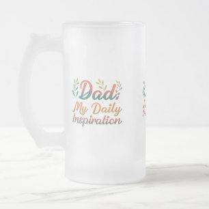Mug en verre givré 16 oz Papa Mon Inspiration Quot