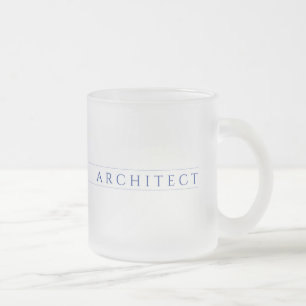 Mug en verre givré ARCHITECT / Bleu marine