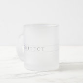 Mug en verre givré ARCHITECT / Gris (Devant gauche)