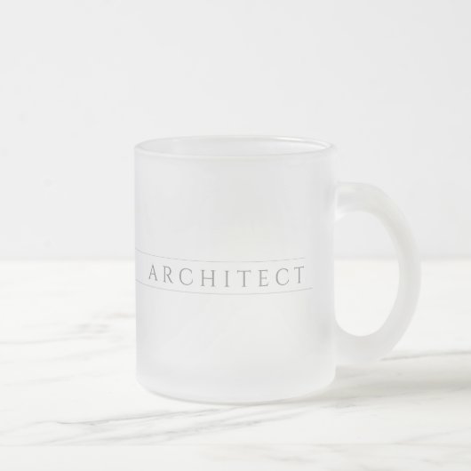 Mug en verre givré ARCHITECT / Gris (Droit)