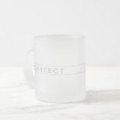 Mug en verre givré ARCHITECT / Noir (Devant gauche)