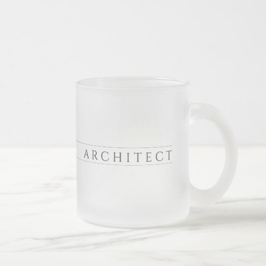 Mug en verre givré ARCHITECT / Noir (Droit)