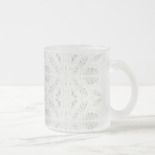 Mug en Verre givré avec Dentelle de Battenburg (Droit)