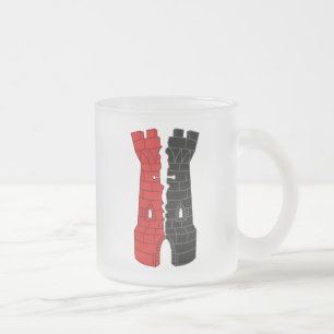 Mug en verre givré avec ruines de la SCA
