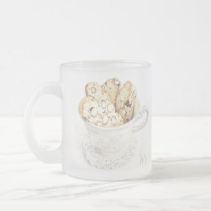 Mug en verre givré BISCOTTI + Initiale