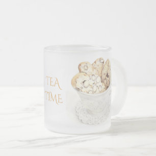 Mug en Verre givré BISCOTTI "THÉ À 5 HEURES"