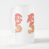 Mug en verre givré Dragon chinois (Devant gauche)