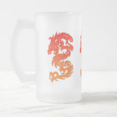 Mug en verre givré Dragon chinois (Gauche)