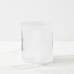 Mug en verre givré Joyeuses Pâques
