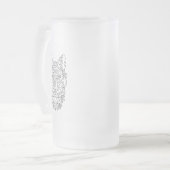 Mug en verre givrée de renard stylisé (Devant gauche)