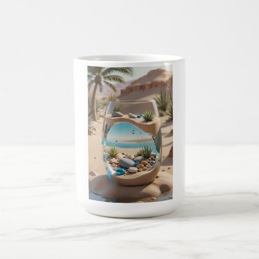 Mug en verre Oasis du désert (Centre)