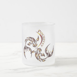 Mug en verre signe Poissons