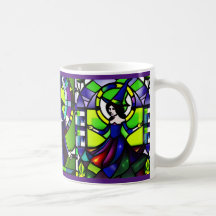 Mug en verre tendu Hallwoeen sorcière