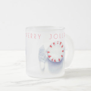 MUG EN VERRRE DÉPOLI BONBON À LA MENTHE JOYEUX NOË