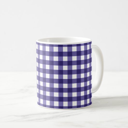 Mug En vichy bleu marine (Devant droit)