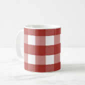 Mug En vichy café rouge et blanc (Devant gauche)