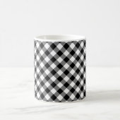 Mug En vichy en diagonale noire et blanche (Centre)