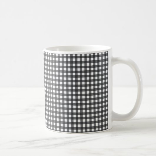 Mug En vichy noir et blanc (Droite)