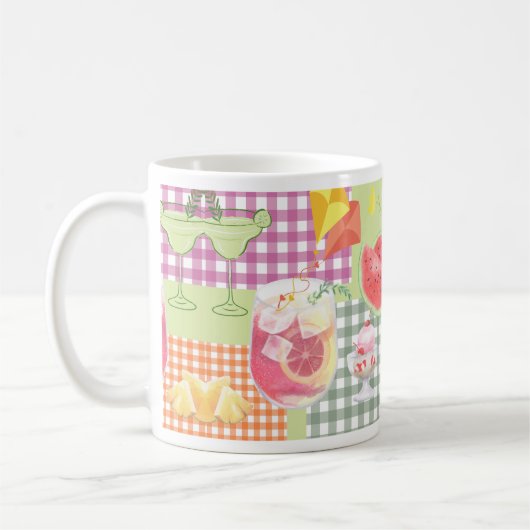 Mug en vichy Patchwork Dream of Summer (Gauche)
