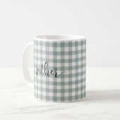Mug en vichy Typographie Plaid Script "Rassembler" Pay (Devant gauche)