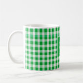 Mug En vichy vert Monogramme Crest (Gauche)