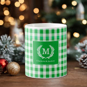 Mug En vichy vert Monogramme Crest