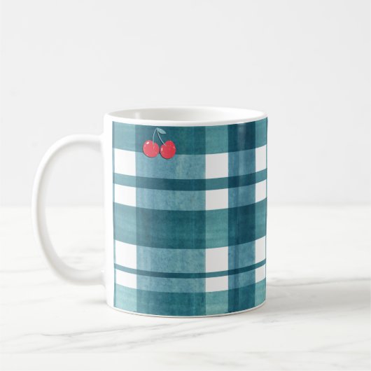 Mug En vichy vert rétro (Gauche)