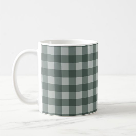 Mug En vichy vert simple À damiers (Gauche)