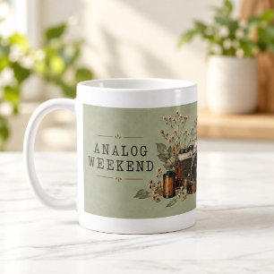 Mug en vinyle avec appareil photo vintage Analog W