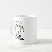 Mug Enamel sauvage Drôle animal sauvage Pun dent (Devant gauche)