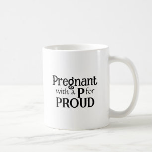 Mug Enceinte nouvelle fière mère typographie cadeau po
