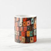 Mug Enceintes audio de style rétro entourées de roses (Centre)