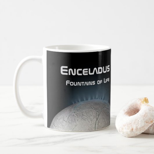 Mug Encelade Saturn Moon Fontaines de vie (Avec donut)