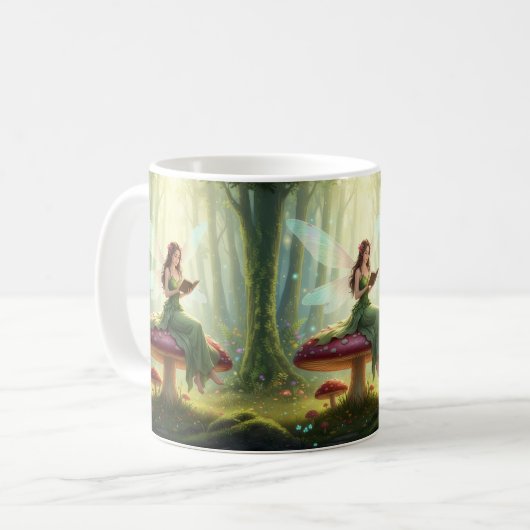Mug Enchanted Day Fairy Reading a Book (Devant gauche)