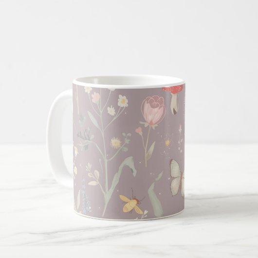 Mug Enchanted Garden Wildflower Butterfly Whimsical (Devant gauche)