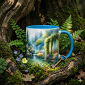 Mug Enchanted Waterfall Garden Lily Pond
