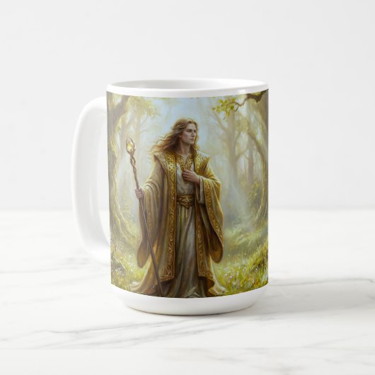 Mug  Enchanted Woodland Wizard Fantasy Art (Devant gauche)