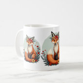 Mug Enchanter Floral Fox Woodland Folk Art (Devant gauche)