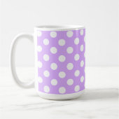Mug Enchanter Lilac Et De Grands Pois Blancs (Gauche)