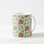 Mug Enchanter Oranges Motif sur fond Turquoise clair (Devant droit)