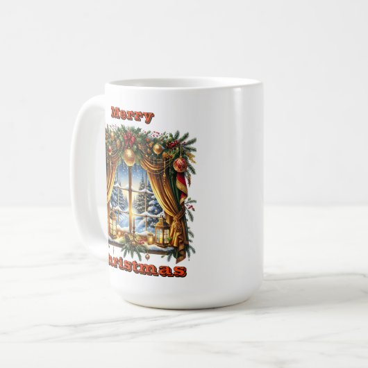 Mug Enchanter une vue d'hiver festive (Devant gauche)