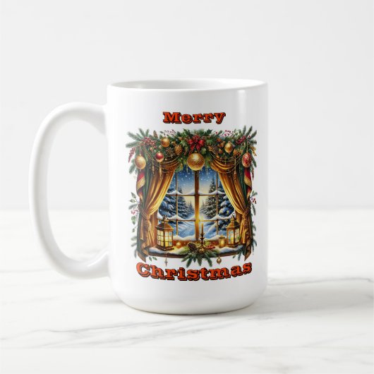 Mug Enchanter une vue d'hiver festive (Gauche)