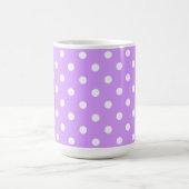 Mug Enchanting Lavender And White Polka Dots (Centre)