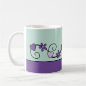 Mug Encore fabuleux à 70 nom vert violet (Gauche)
