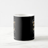 Mug encourage à 50 ans moderne noir et or (Centre)