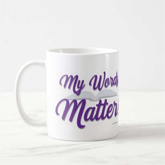 Mug Encouragement de mes mots matière auteur Slogan (Gauche)