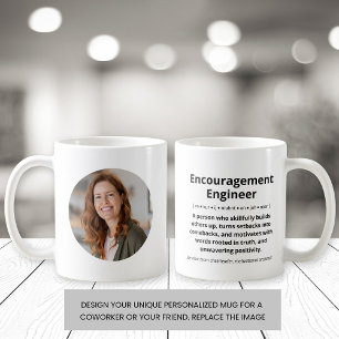Mug Encouragement Ingénieur Photo personnalisée Motiva