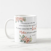 Mug Encouragement Verset Bible avec Aquarelle (Gauche)