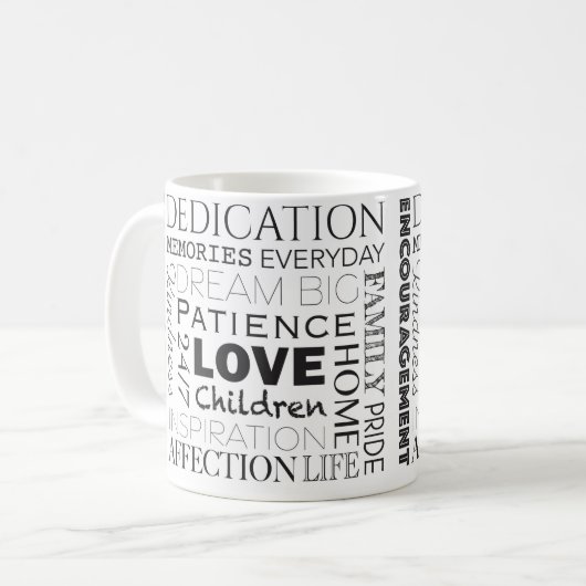 Mug Encourager le collage de mots (Devant gauche)
